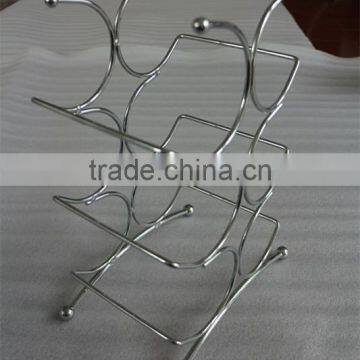 CHROME WINE RACK / METAL WINE RACK FOR 6 BOTTLES photo-2