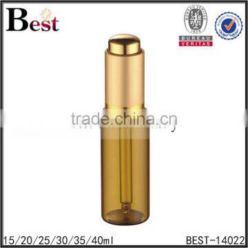 Cosmetic 20ml 30ml Essential Oil Glass Fragrance Perfume Bottle Amber Golden Aluminum Metal Pump Bottle Perfume Glass photo-3