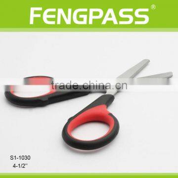 S1-1030 4.5" 2Cr13 Stainless Steel Blade With PP+TPR Plastic Handle Low Price Scissors photo-3