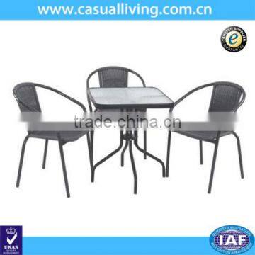 4pcs Garden rattan wicker restaurant outdoor furniture used dining table and chairs halifax