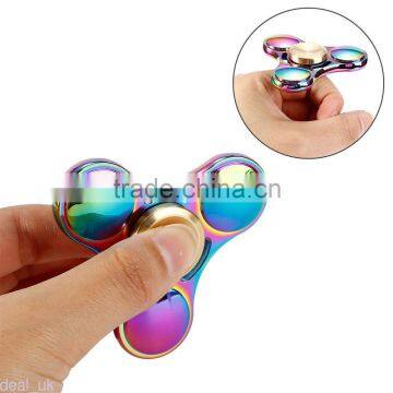 2017 New Hot Rainbow EDC Hand Spinner Finger Gyro Tri Fidget Focus Desk Toys Stocking Stuffer Kids/Adult photo-2