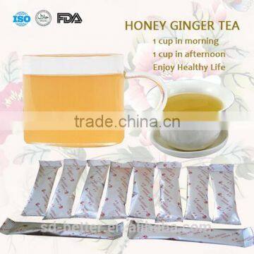 Supply high quality instant ginger tea with honey/lemon/red date