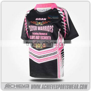 Customized Unique Adult 100% Polyester Breathable Sublimation Printed Rugby Jersey photo-5