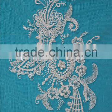 Factory direct sale bridal embroidery designs flower lace applique