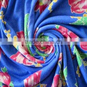 100%polyester printed fabric for women garment