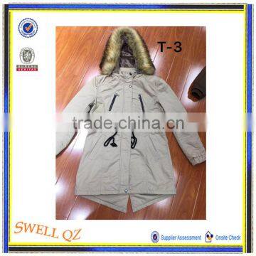 Women Winter Warm Long Coat Cotton Jacket With Fur Hood Stocklots photo-2