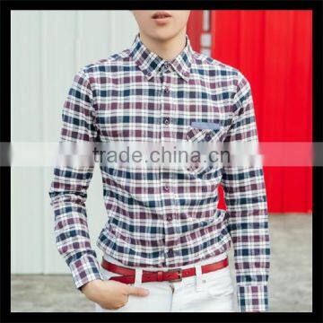 Bright color casual double-breasted pocket shirt for men