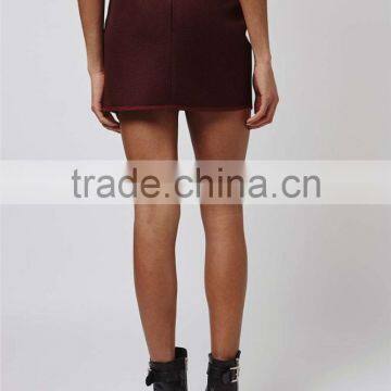 Popular 2016 Angled Wrap Airtex Mini Skirt Wine Elegant Skirts Curly Willow Table Skirts photo-5