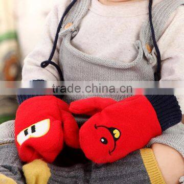TC13002 New Fashion Baby Winter Gloves Cheap Knit Baby Mitten With String photo-4