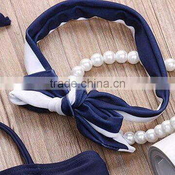 Vintage Black and White Stripe Baby Girl Swimsuit Bikini Bulk Buy From China photo-4