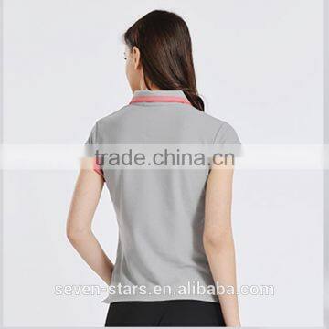 Slim Stand Collar T-shirt Women T-shirt Made From Judi Fabric photo-5