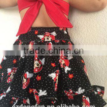 Wholesale Girl Boutique Clothes Summer Sleeveless 2 Years Old Baby Girl Ruffle Dress photo-6
