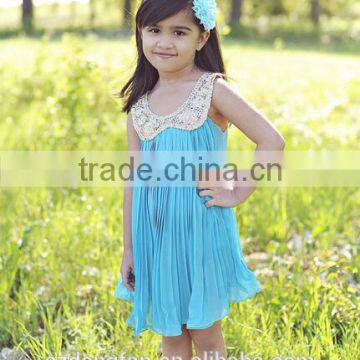 2017 Christmas Dress Chiffon With Gold Sequin Collar Dress Baby Kids Summer Dress photo-3