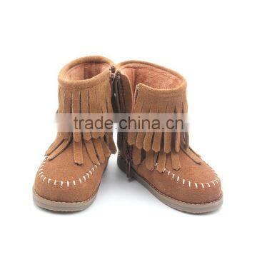 Wholesale Girls Moccasins Boots Hard Sole Baby Boy Boots photo-3
