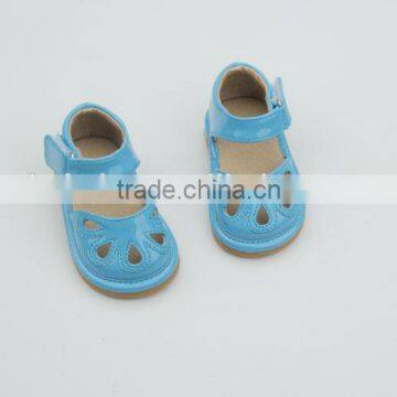 Skidproof Patent PU Leather Lovely Toddler Wholesale Squeaky Shoes photo-4