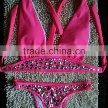 M882 Runwaylover2016 Ladies Latest Diamond Split Bikini Swimwear photo-2