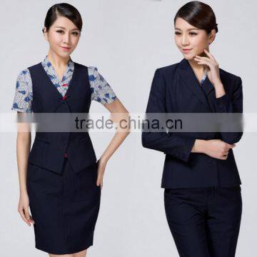 Fashion Airline Pilot Stewardess Uniform/ Female Aerial Work Clothes Air Stewardess Uniform photo-2