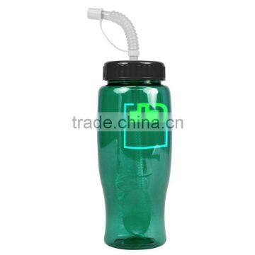 USA Made 27 oz Transparent Sports Bottle With Straw Lid - BPA/BPS-free, FDA Compliant and Comes With Your Logo photo-2