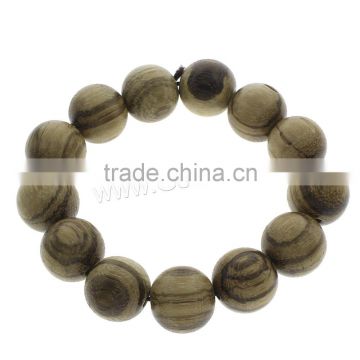 with nylon elastic cord Peach Wood Bracelet wood bangle bracelet