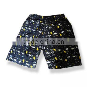 Fashionable Men Printed Short Pants Custom Imitation Linen Materia Beach Shorts in Guangzhou