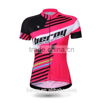 BEROY latest bicycle shirt designs,custom short sleeve mountain road bike jersey for women