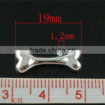 Custom 30 Silver Plated Halloween Dog Bone Charm Pendants photo-3