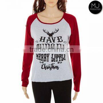 FACTORY Wholesale Christmas Raglan Shirts photo-4