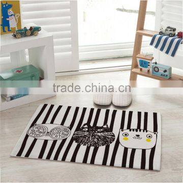 Fashion Design Home Bedroom Bathroom Flannel Floor Carpets Funny Cat Pattern Anti-Slip Floor Mat Carpet 5 Sizes Optional photo-2