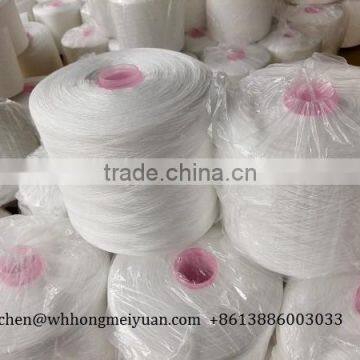 Spun Polyester Deying Color Yarn on Plastic Cone photo-3