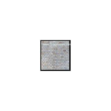 Natural freshwater shell mosaic in brick