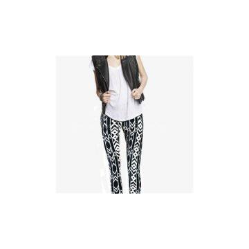 Black White Geometric Leggings