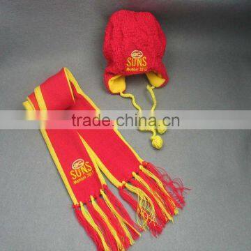 football team fan club beanie hats and scarf promotion