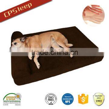 Durable waterproof suede egg crate memory foam orthopedic pet bed