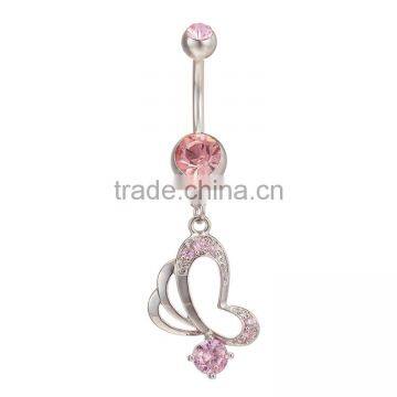 Dangle Pot Leaf Button Fake Navel Piercing Belly Ring