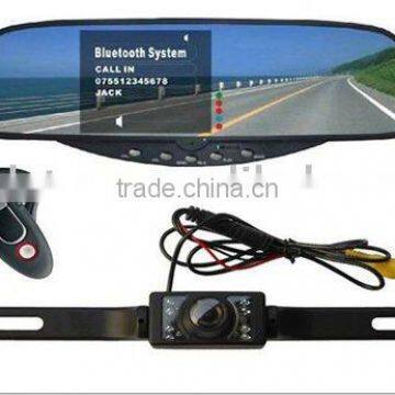 Car Bluetooth Wireless Camera Car Kit with Rearview Mirror