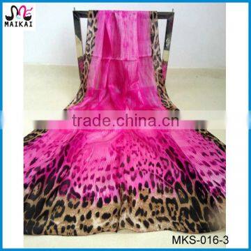 Sexy women's leopard print silk fashion scarf 2015