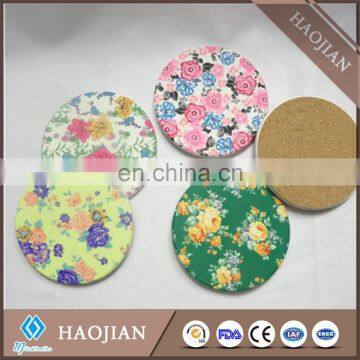 Round Blank Ceramic Coaster With Cork Back White Ceramic Coasters Sublimation Printable photo-2