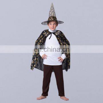 Wholesale high quality kid halloween cloak sexy pumpkin witch cape in low price