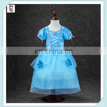 Movie Cosplay Party Kids Blue Princess Costumes HPC-3093