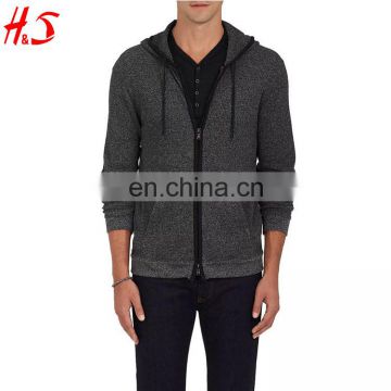 Fashion Design Causal Style Knit Drawstring Hood Hoodies For Men Custom