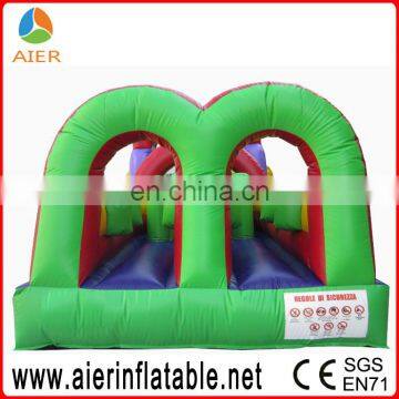 Letter M shape inflatable obstacle course kids obstacle course equipment