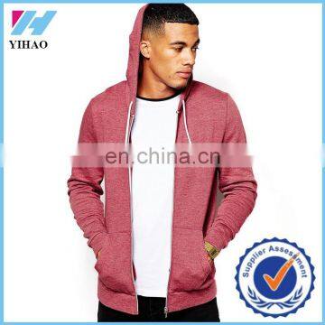 Trade Assurance Yihao 2015 New Men Custom Casual Blank Plain Sports Wear Gym Zip Hoodies