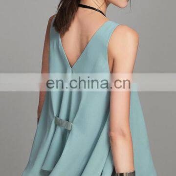 T-WV002 Summer Loose Chiffon Sleeveless Women Vests photo-3