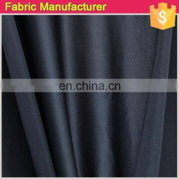 spandex single 100% polyester knit black jersey fabric