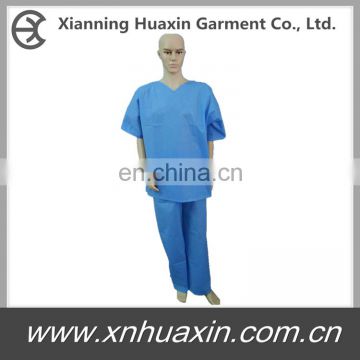 Blue nonwoven scrub suits