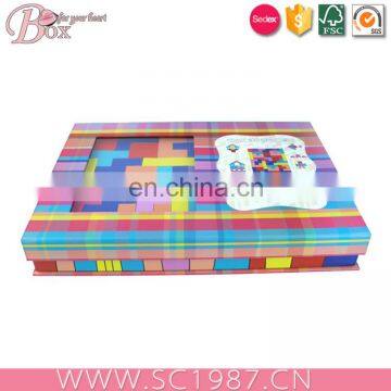 Square Cardboard Kids Puzzle Toy Box With PVC Window photo-3