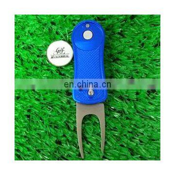 Stock Golf divot tools with custom enamel ball markers wholesale