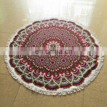M0050 Micro Fiber Round 'Roundie' Beach Towel With Tassels photo-5