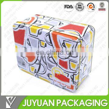 2015 new style empty square tin tea can with cheap price for sale