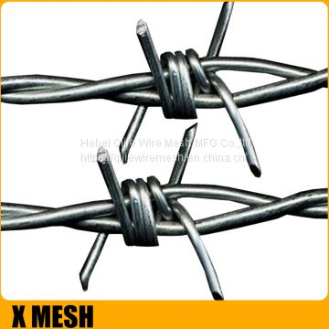 plastic barbed wire galvanized decorative barbed wire fencing with ISO9001 certificate